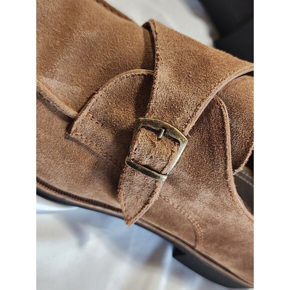 ALAN PAYNE Basel Suede Monk Strap Single Buckle Tan Men Dress Shoes Sz 12 Turkey - Picture 9 of 16